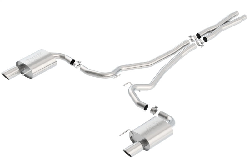 Borla 140590 S-Type Cat-Back 15-17 Ford Mustang GT 5.0L V8 MT/AT 2.5in pipe 4in tip