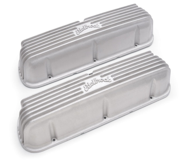 Edelbrock EDE41609 Valve Cover Kit Classic Finned SBF 62-95
