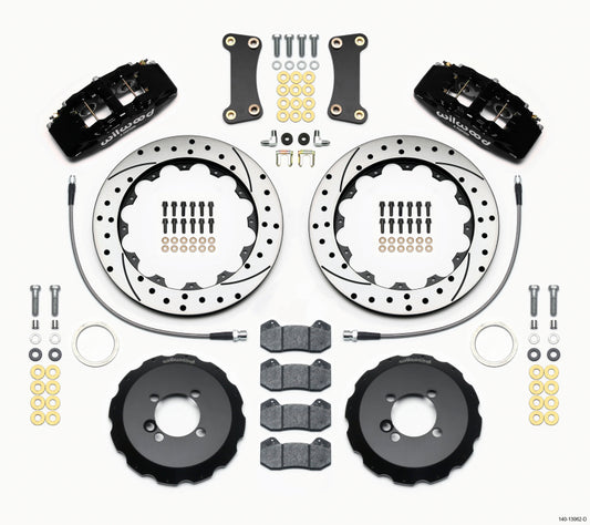 Wilwood 140-13062-D Dynapro 6 Front Hat Kit 12.88in Drilled 2002-Up Mini Cooper w/ Lines