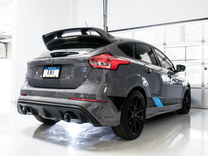 AWE Tuning 3015-32088 Ford Focus RS Touring Edition Cat-back Exhaust- Non-Resonated - Chrome Silver Tips