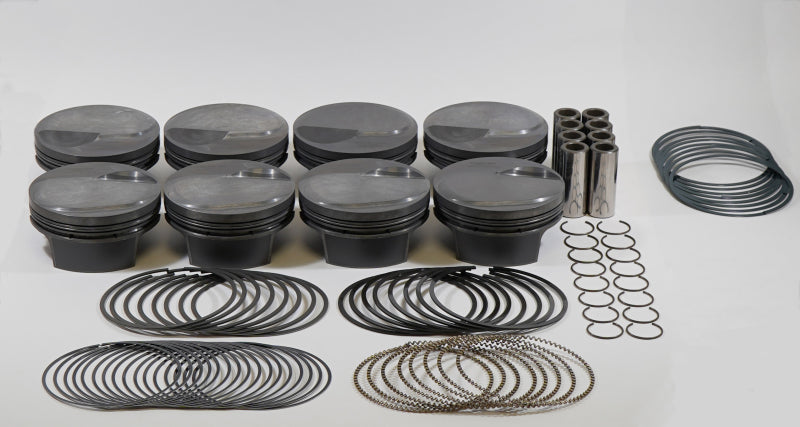 Mahle 929934210 MS Piston Set BBC 496ci 4.310in Bore 4.25in Stroke 6.385in Rod .990 Pin 48cc 13.7 CR Set of 8