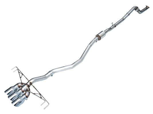 AWE Tuning 3020-52287 2023 Honda Civic Type R FL5 Track Edition Exhaust w/ Triple Chrome Silver Tips