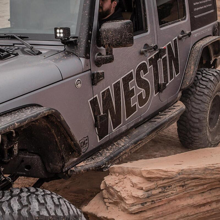 Westin 42-6015 /Snyper 07-17 Jeep Wrangler Unlimited Triple Tube Rock Rail Steps - Textured Black