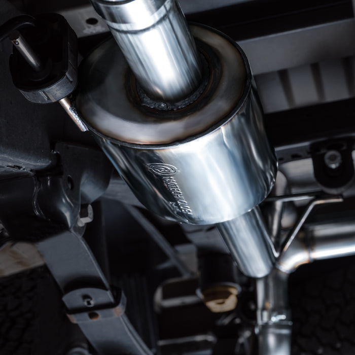 AWE Tuning 3015-33402 2021+ Ford F-150 Tremor (w/ Bumper Cutouts) 0FG Resonated Catback - Diamond Black Tips
