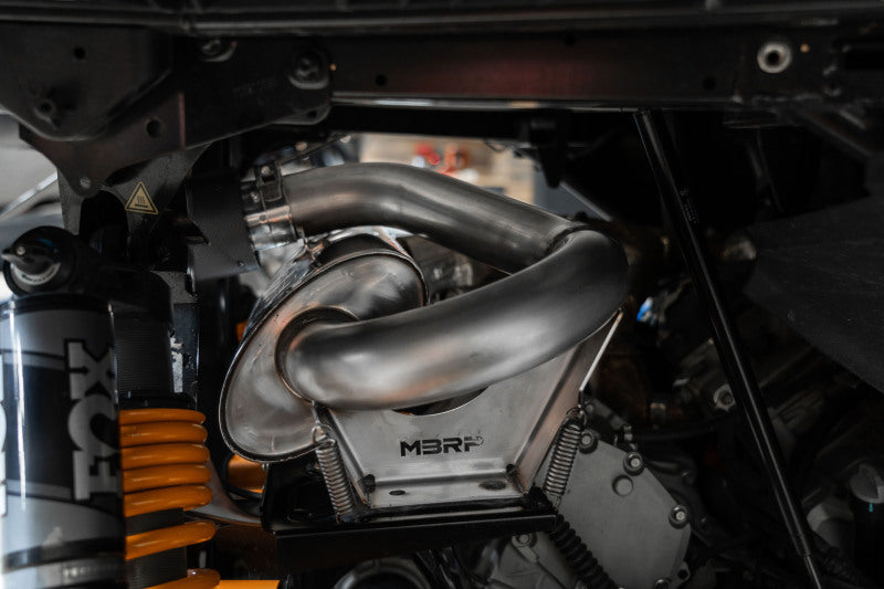 MBRP AT-9215PT 21-22 Can-Am Commander 1000R Slip On Exhaust Center Exit - Performance Series