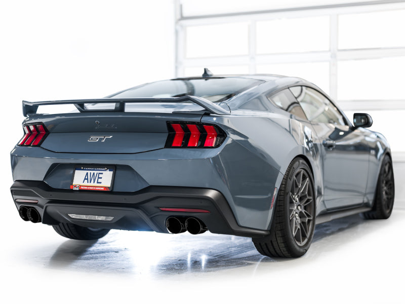 AWE Tuning 3020-43650 AWE 2024 Ford Mustang GT Fastback S650 RWD Track Edition Catback Exhaust w/ Quad Diamond Black Tips