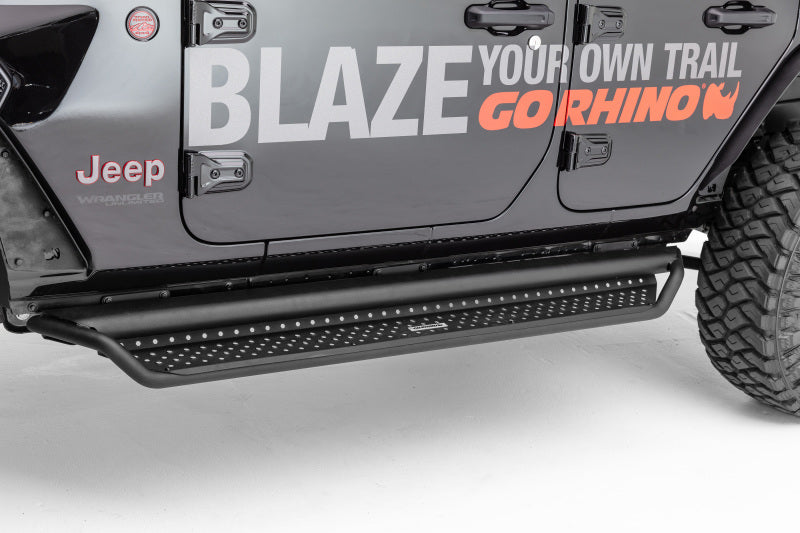 Go Rhino D10087T Dominator Extreme D1 Side Steps - Tex Blk - 87in
