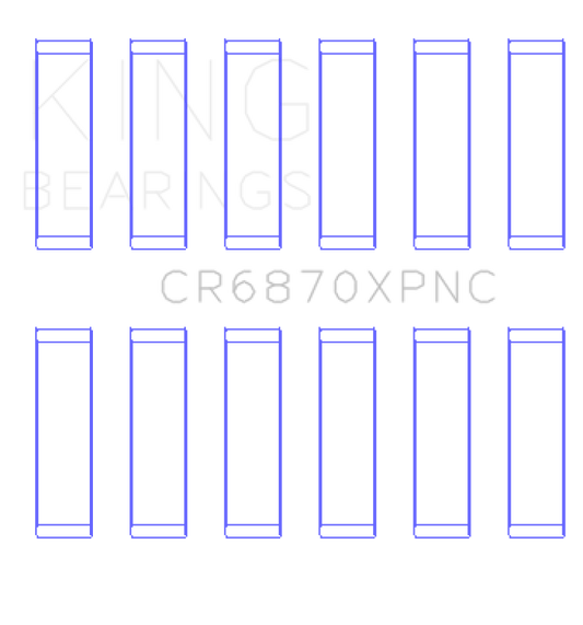 King Engine Bearings CR6870XPNC Nissan VR38DETT pMaxKote Performance Con Rod Bearing Set - Size STD