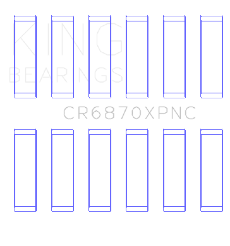 King Engine Bearings CR6870XPNCSTDX Nissan VR38DETT pMaxKote Performance Con Rod Bearing Set - Size STDX