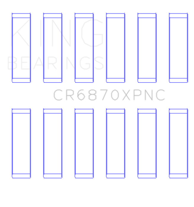 King Engine Bearings CR6870XPNCSTDX Nissan VR38DETT pMaxKote Performance Con Rod Bearing Set - Size STDX