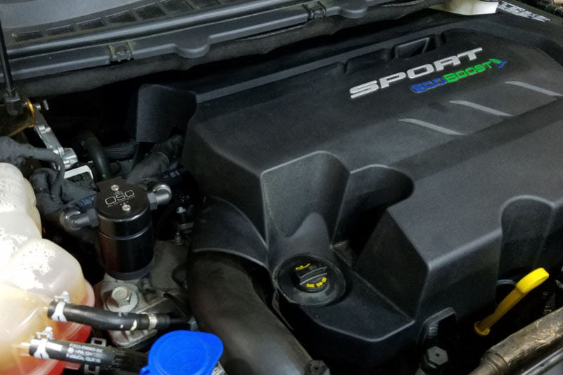 J&L 3031P-B 2015-2024 Ford Edge Sport/ST Passenger Side Oil Separator 3.0 - Black Anodized