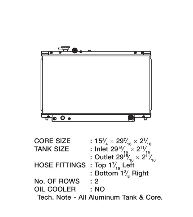 CSF 2882 93-98 Toyota Supra Radiator