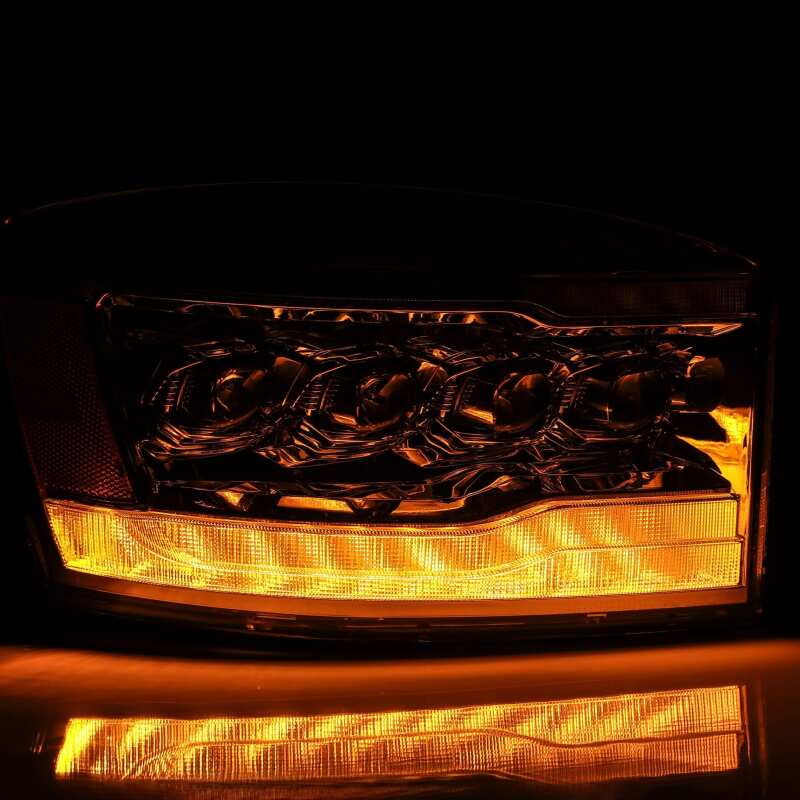 AlphaRex 880537 06-08 Dodge RAM 1500HD NOVA LED Proj Headlights Plank Style Blk w/Seq Signal/DRL/Amber LED
