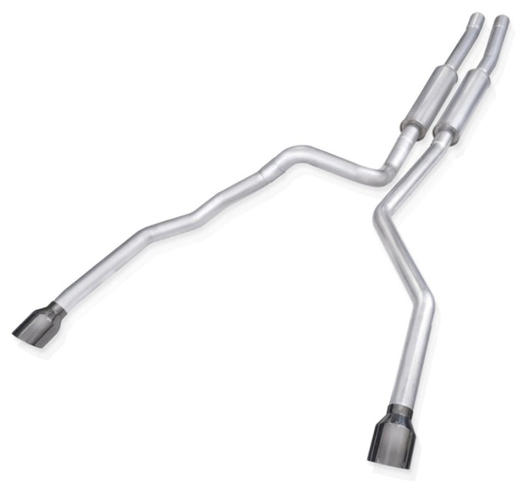 Stainless Works RAM21CBLBC 2021 RAM TRX 6.2L Legend Catback w/ Black Chrome Tips