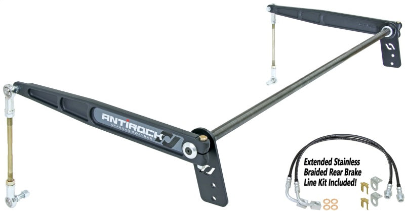RockJock RJ-236200-101 JK Antirock Sway Bar Kit Rear Forged Arms Heavy 1 1/8in Bar
