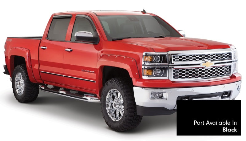 Bushwacker 40959-34 16-18 Chevy Silverado 1500 Fleetside Pocket Style Flares 4pc 69.3in Bed - Black