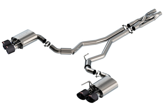 Borla 140837CF 2020 Ford GT500 5.2L AT 3in ATAK CatBack Exhaust w/ Carbon Fiber Tips