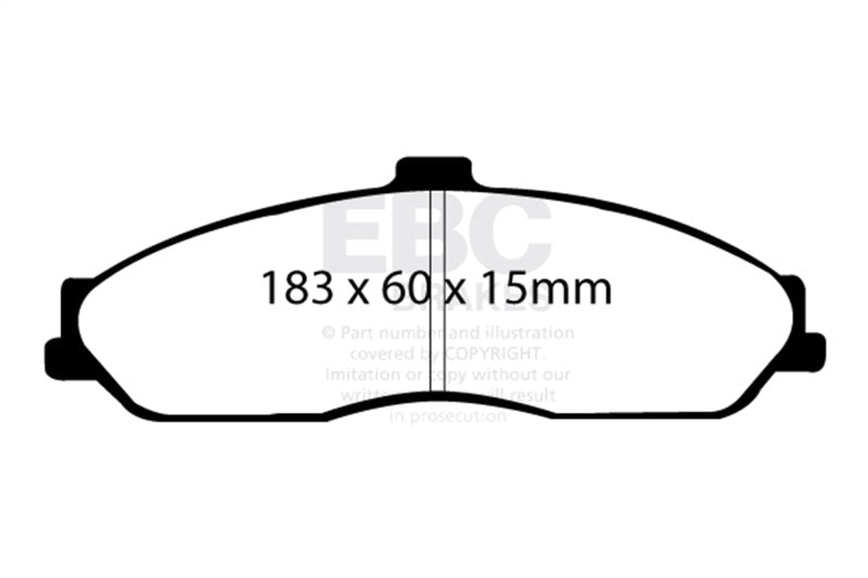 EBC DP41162R 03-04 Cadillac XLR 4.6 Yellowstuff Front Brake Pads