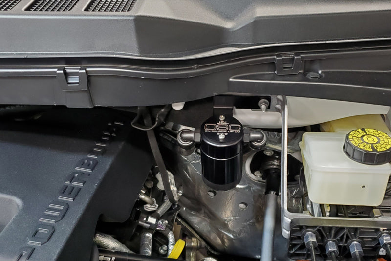 J&L 3028P-B 2021-2025 Ford F-150 3.5L Passenger Side Oil Separator 3.0 - Black Anodized