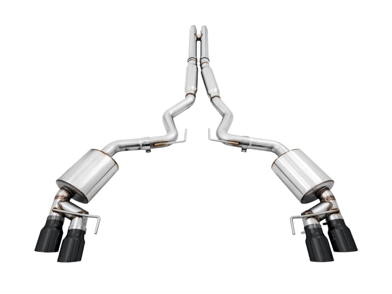 AWE Tuning 3015-43106 2018+ Ford Mustang GT (S550) Cat-back Exhaust - Touring Edition (Quad Diamond Black Tips)