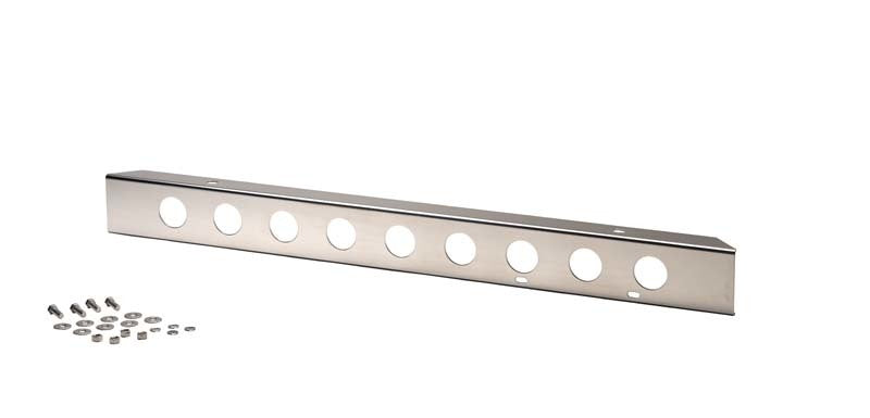 Kentrol 30428 45-86 Jeep CJ 42 Inch Front Bumper with holes - Polished Silver