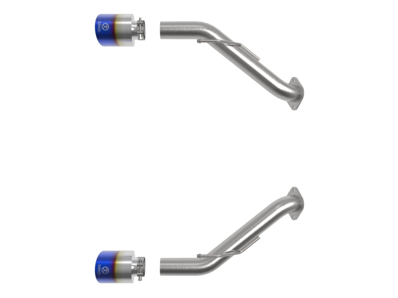 aFe 49-36137-L 2023 Nissan Z V6-3.0L (tt) Takeda Stainless Steel Axle-Back Exhaust System w/ Blue Flame Tip