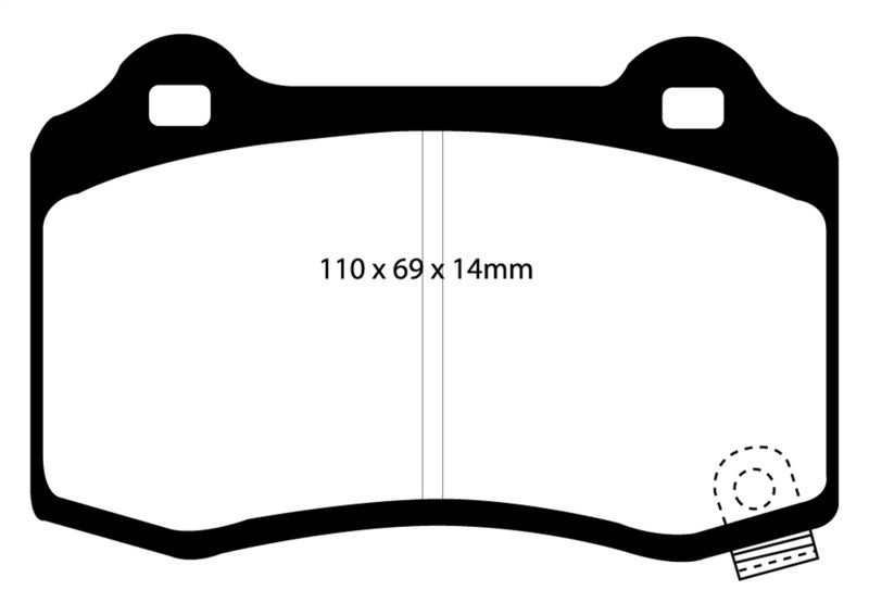 EBC DP31788C 15+ Cadillac CTS 3.6 Twin Turbo Redstuff Rear Brake Pads