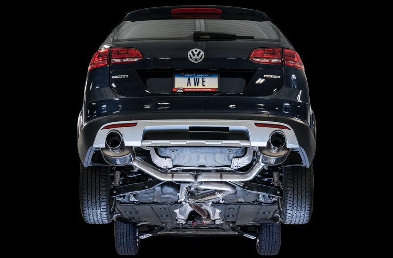 AWE Tuning 3015-32098 VW MK7 Golf Alltrack/Sportwagen 4Motion Touring Edition Exhaust - Polished Silver Tips