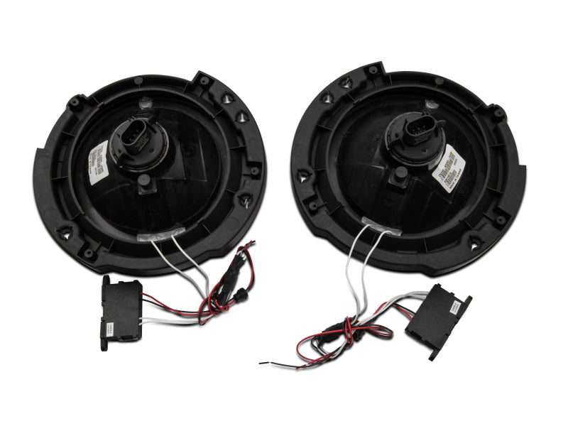 Raxiom J121871 07-18 Jeep Wrangler JK LED Halo Headlights- Chrome Housing (Clear Lens)