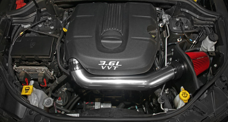 Spectre 9020 11-15 Jeep Grand Cherokee V6-3.6L F/I Air Intake Kit - Polished w/Red Filter