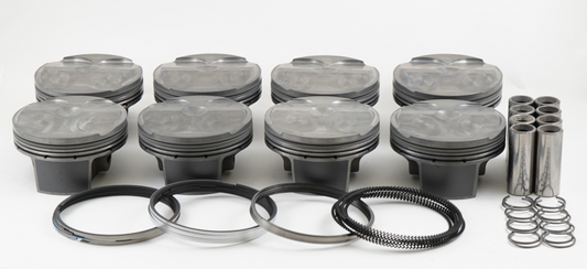 Mahle 930258401 MS Piston Set of 8 Ford 5.2L Voodoo 315cid 3.710in Bore 3.661 Stk 5.9 Rod .827 Pin 7.8cc 12CR