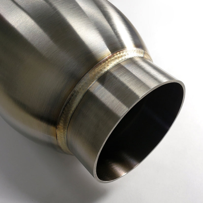 Stainless Bros 615-08946-0112 3.5in SS304 Inlet/Outlet 5in round body x 18in OAL Bullett Resonator