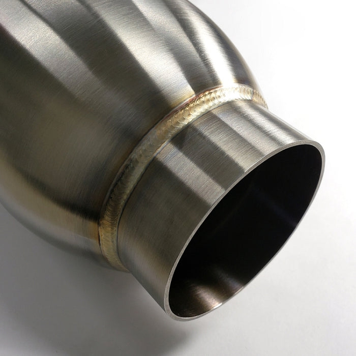 Stainless Bros 615-08946-0112 3.5in SS304 Inlet/Outlet 5in round body x 18in OAL Bullett Resonator