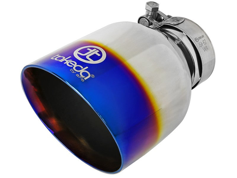 aFe 49-36050-L POWER Takeda 2021 Toyota Supra 2.0L (t) 2.5in-3in 304 SS CB Exhaust w/ Blue Tips