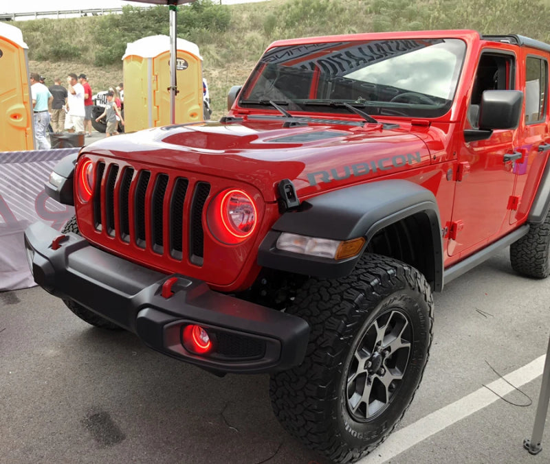 ORACLE Lighting 1215-333 Oracle Jeep Wrangler JL/Gladiator JT LED Surface Mount Fog Light Halo Kit - ColorSHIFT SEE WARRANTY