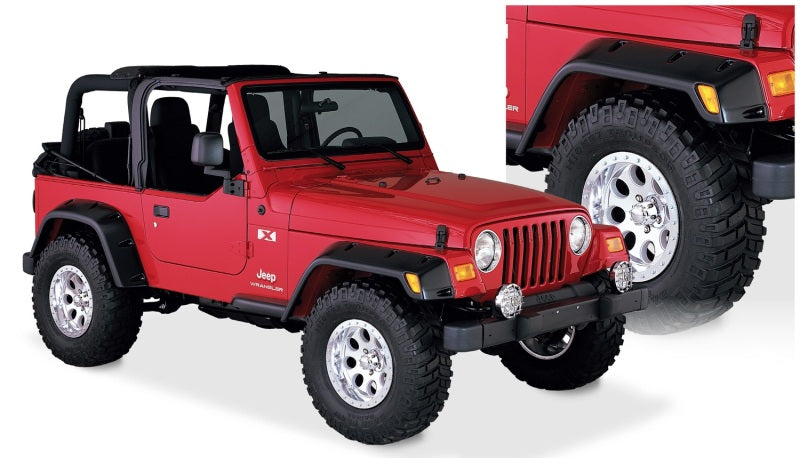 Bushwacker 10908-07 97-06 Jeep TJ Max Pocket Style Flares 4pc - Black