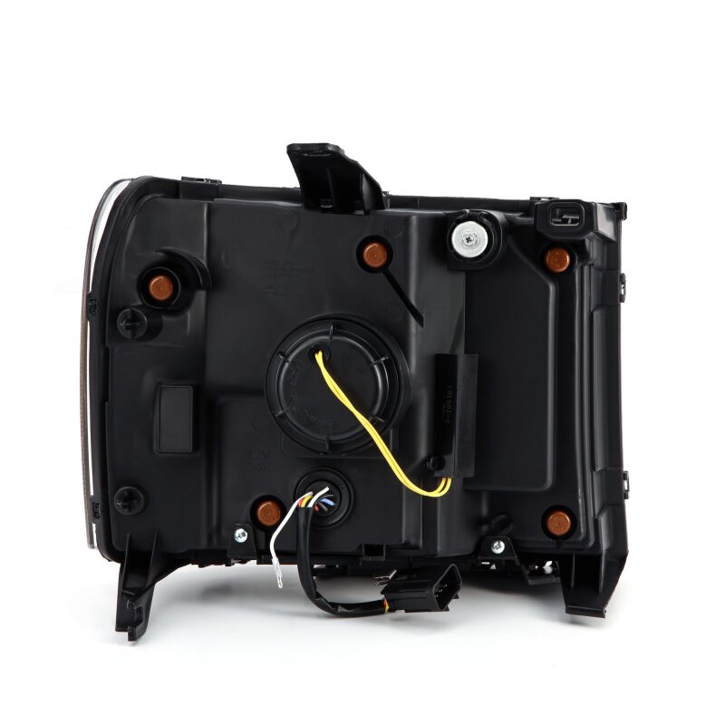 AlphaRex 880608 07-13 GMC 1500HD NOVA LED Proj Headlights Plank - Jet Black w/Activ Light/Seq Signal/DRL