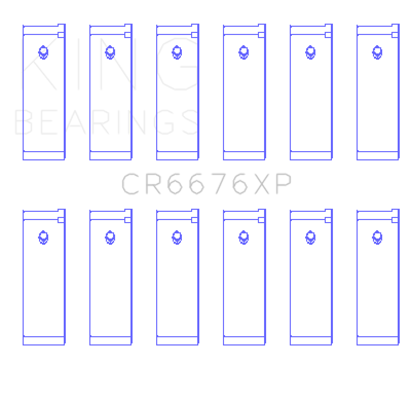 King Engine Bearings CR6676XPSTDX Nissan VG30DE/VG30DETT/VG30E/VG30T Performance Rod Bearing Set - Size STDX
