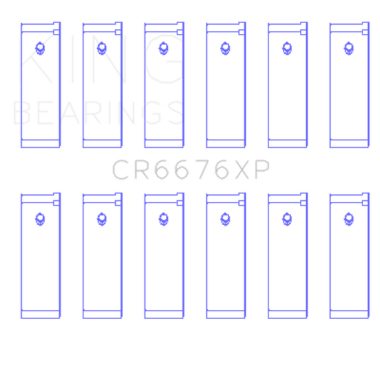King Engine Bearings CR6676XPSTDX Nissan VG30DE/VG30DETT/VG30E/VG30T Performance Rod Bearing Set - Size STDX