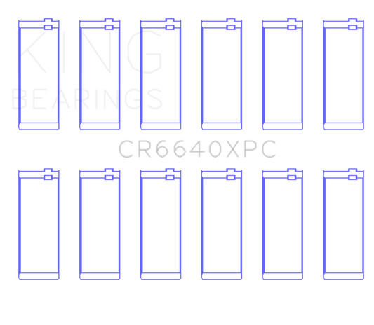 King Engine Bearings CR6640XPC BMW M20 & M50 2.0L/2.5L/2.7L Coated Performance Rod Bearing Set