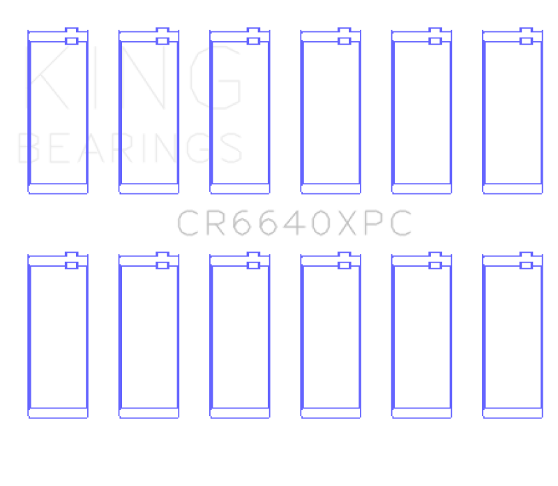 King Engine Bearings CR6640XPCSTDX BMW M20 & M50 2.0L / 2.5L / 2.7L (Size STDX) Coated Performance Rod Bearing Set