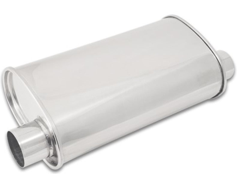 Vibrant 1129 StreetPower Oval Muffler 5in x 9in x 15in - 2.5in inlet/outlet (Offset-Offset Same Side)