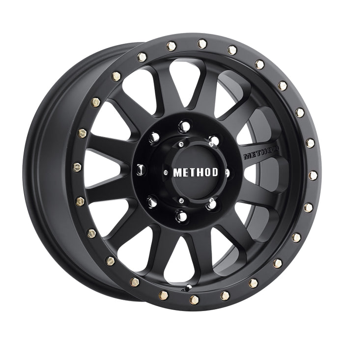 Method Wheels MR30478580500 Method MR304 Double Standard 17x8.5 0mm Offset 8x6.5 130.81mm CB Matte Black Wheel