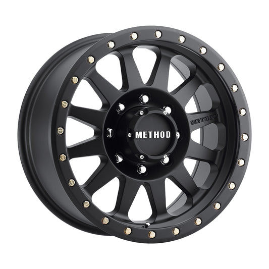 Method Wheels MR30478587500 Method MR304 Double Standard 17x8.5 0mm Offset 8x170 130.81mm CB Matte Black Wheel