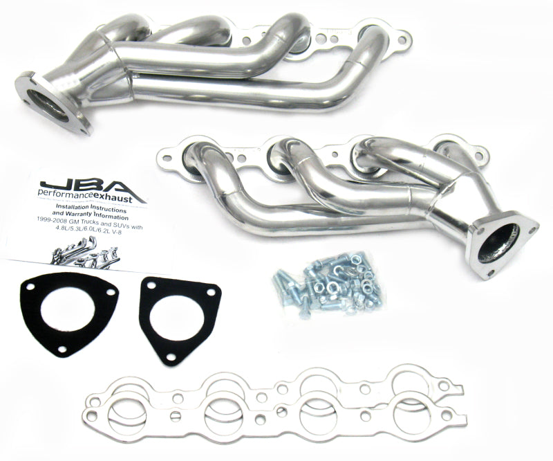 JBA 1850S-3JS 03-06 GM Truck 6.0L LS w/o EGR 1-5/8in Primary Silver Ctd Cat4Ward Header