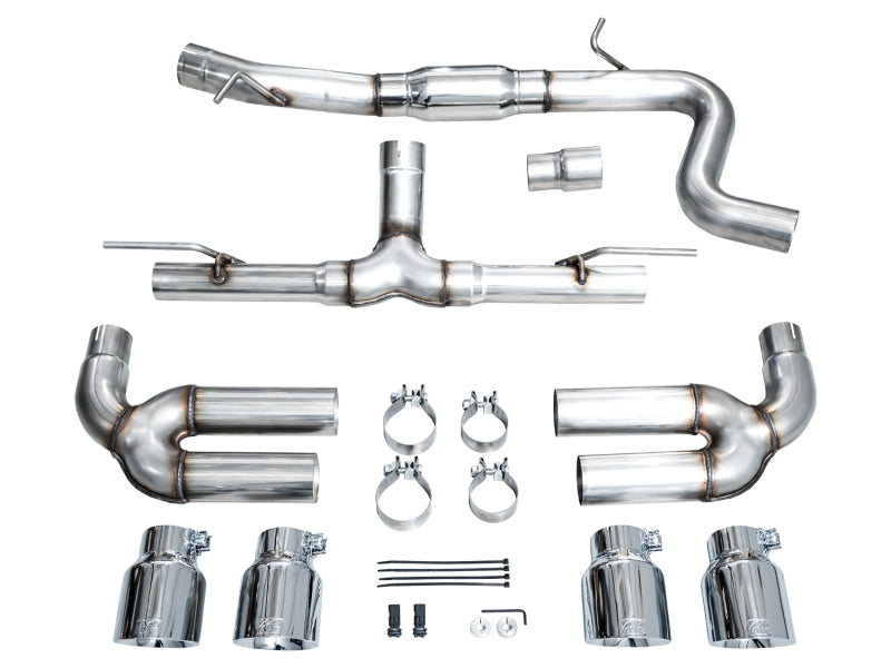 AWE Tuning 3020-42897 AWE 22-24 Audi 8Y S3 Track Edition Exhaust - Chrome Silver Tips