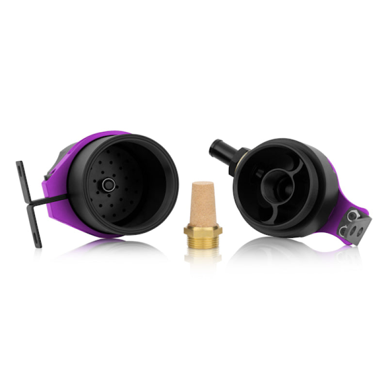 Mishimoto MMBCC-UNI-PR Universal Baffled Oil Catch Can - Purple