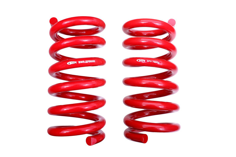 BMR Suspension SPH767R BMR 18-20 S550 Mustang GT MagneRide/15-20 GT350 Lowering Spring Set of Rear only - Red