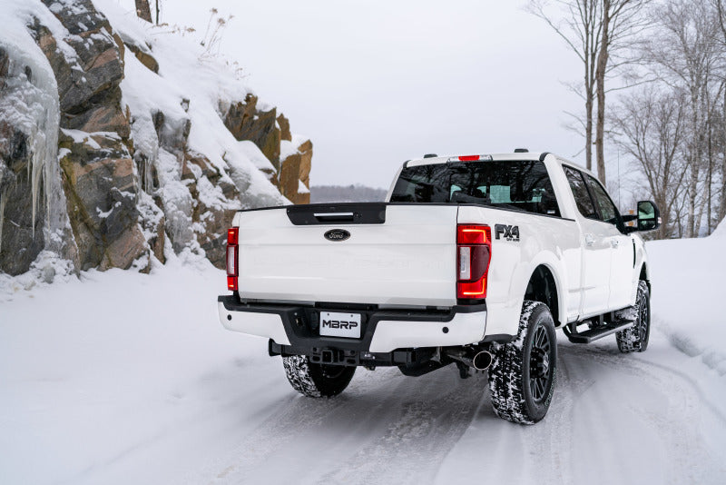 MBRP S5247304 2017+ Ford F-250/F-350 6.2L/7.3L Super/Crew Cab Single Side 4in T304 Catback Exhaust