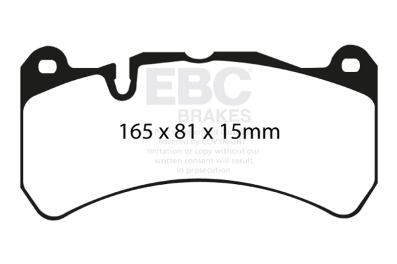 EBC DP41591R 07-08 Ferrari 430 Scuderia 4.3 Yellowstuff Front Brake Pads